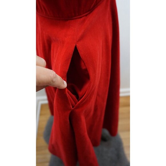 CLOTILDE New York Red Fit & Flare Short Sleeve Dress w/ Pockets (Size 4) - Picture 10 of 13
